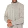 imageWrangler Authentics Mens Long Sleeve Fleece QuarterZip SweaterLight Heather Gray