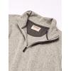 imageWrangler Authentics Mens Long Sleeve Fleece QuarterZip SweaterLight Heather Gray