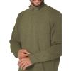 imageWrangler Authentics Mens Long Sleeve Fleece QuarterZip SweaterOlive Night