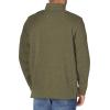 imageWrangler Authentics Mens Long Sleeve Fleece QuarterZip SweaterOlive Night