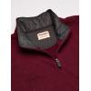 imageWrangler Authentics Mens Long Sleeve Fleece QuarterZip SweaterZinfandel Heather