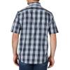 imageWrangler Authentics Mens Short Sleeve Classic Plaid ShirtBlue Nights Plaid