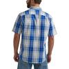 imageWrangler Authentics Mens Short Sleeve Classic Plaid ShirtBright White