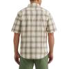 imageWrangler Authentics Mens Short Sleeve Classic Plaid ShirtPale Khaki Plaid