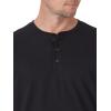 imageWrangler Authentics Mens Short Sleeve Henley TeeBlack Onyx