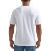 imageWrangler Authentics Mens Short Sleeve Henley TeeBright White
