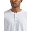 imageWrangler Authentics Mens Short Sleeve Henley TeeBright White