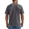 imageWrangler Authentics Mens Short Sleeve Henley TeeCharcoal Heather