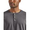 imageWrangler Authentics Mens Short Sleeve Henley TeeCharcoal Heather
