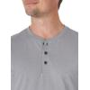 imageWrangler Authentics Mens Short Sleeve Henley TeeFrost Gray Heather
