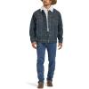 imageWrangler Mens Lined Rustic Blue Denim JacketRustic