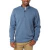 imageWrangler Authentics Mens Long Sleeve Fleece QuarterZip SweaterRiviera