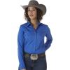 imageWrangler Womens Blue Long Sleeve Button Down with Rhinestone SnapsRoyal