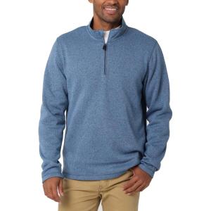 imageWrangler Authentics Mens Long Sleeve Fleece QuarterZip SweaterRiviera
