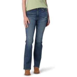 imageWrangler Womens High Rise Bold Boot JeanDirt Road