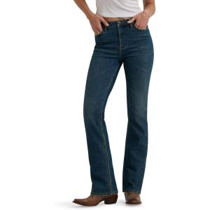 imageWrangler Womens High Rise Bold Boot JeanStormy Indigo