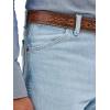 imageWrangler Mens Cowboy Cut Rigid Slim Fit JeanGold Buckle Bleach