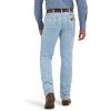 imageWrangler Mens Cowboy Cut Rigid Slim Fit JeanGold Buckle Bleach
