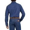 imageWrangler Mens Cowboy Cut Western Chambray Snap Long Sleeve Work ShirtDarkest Indigo