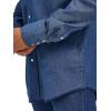 imageWrangler Mens Cowboy Cut Western Chambray Snap Long Sleeve Work ShirtDarkest Indigo