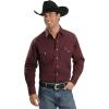 imageWrangler Mens Cowboy Cut Western Chambray Snap Long Sleeve Work ShirtDarkest Indigo