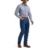 imageWrangler Mens Cowboy Cut Western Chambray Snap Long Sleeve Work ShirtLight Chambray