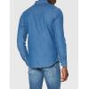 imageWrangler Mens Cowboy Cut Western Chambray Snap Long Sleeve Work ShirtMidstone Blue