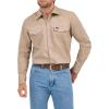 imageWrangler Mens Cowboy Cut Western Chambray Snap Long Sleeve Work ShirtRawhide
