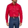 imageWrangler Mens Cowboy Cut Western Chambray Snap Long Sleeve Work ShirtRed