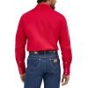 imageWrangler Mens Cowboy Cut Western Chambray Snap Long Sleeve Work ShirtRed