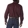 imageWrangler Mens Cowboy Cut Western Chambray Snap Long Sleeve Work ShirtRed Oxide