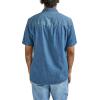 imageWrangler Mens Long Sleeve Denim Western Snap ShirtMedium Wash