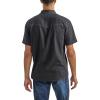 imageWrangler Mens Long Sleeve Denim Western Snap ShirtOff Black