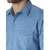 imageWrangler Mens Retro Two Pocket Long Sleeve Snap Shirt DiscontinuedBlue