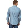 imageWrangler Mens Retro Two Pocket Long Sleeve Snap Shirt DiscontinuedDenim