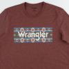 imageWrangler Mens Rope Logo TShirtMadder Brown Heather