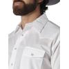 imageWrangler Mens Sport Western Basic Two Pocket Long Sleeve Snap ShirtWhite