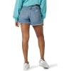 imageWrangler Womens 4quot Fray Jean ShortSky Light