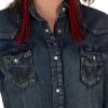 imageWrangler Womens Vintage Denim Snap ShirtDenim