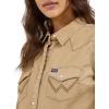 imageWrangler Womens Vintage Denim Snap ShirtRawhide