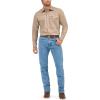 imageWrangler Mens Cowboy Cut Western Chambray Snap Long Sleeve Work ShirtRawhide