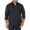 imageWrangler Mens Sport Western Basic Two Pocket Long Sleeve Snap ShirtBlack
