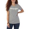 imageWrangler Womens Short Sleeve Fitted Graphic TShirtHeather Grey