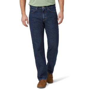 imageWrangler Authentics Mens Classic 5Pocket Relaxed Fit Cotton JeanDark Rinse