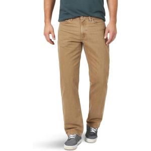 imageWrangler Authentics Mens Classic 5Pocket Relaxed Fit Cotton JeanKhaki