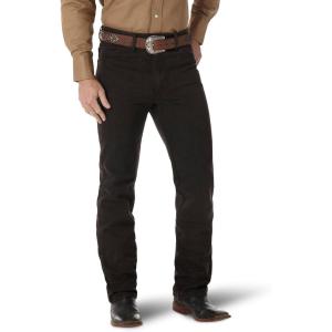 imageWrangler Mens Cowboy Cut Rigid Slim Fit JeanChocolate