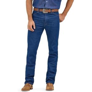 imageWrangler Mens Cowboy Cut Rigid Slim Fit JeanPrewashed Indigo