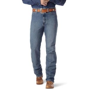 imageWrangler Mens Cowboy Cut Rigid Slim Fit JeanRough Stone