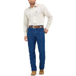 imageWrangler Mens Cowboy Cut Western Chambray Snap Long Sleeve Work ShirtStone