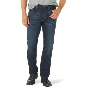 imageWrangler Mens FreetoStretch Regular Fit JeanBlackened Indigo